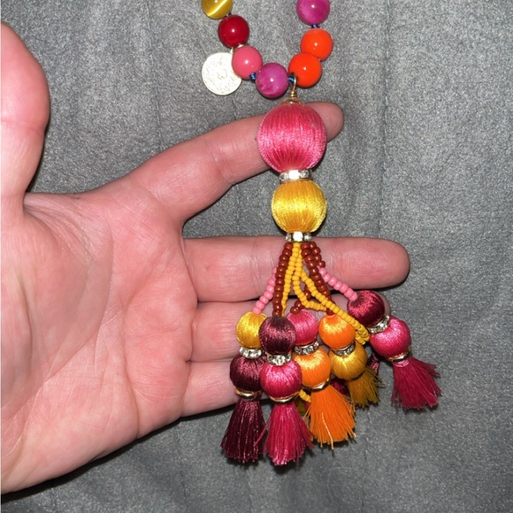Kate Spade Colorful Beaded Necklace with Tassels - Picture 2 of 2